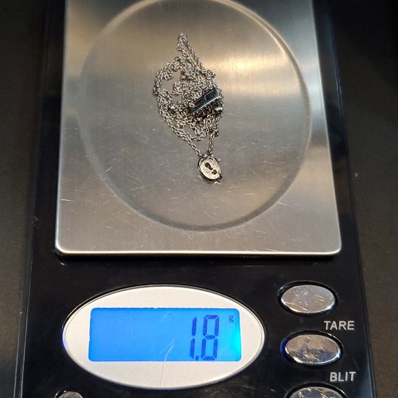 18 Inch 925 Sterling Silver Cubic Zirconia Small A Letter Necklace - Picture 6 of 6